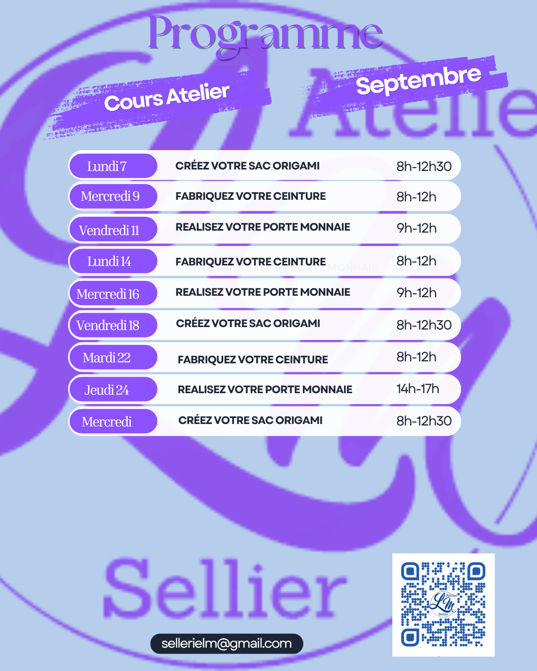 Mes ateliers - Atelier de Septembre